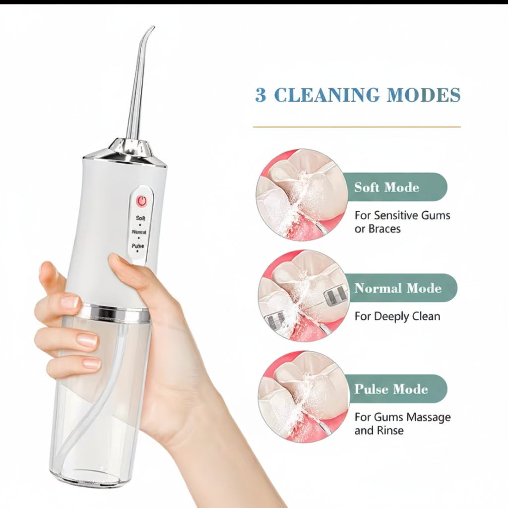 3 Cleaning Modes White Background