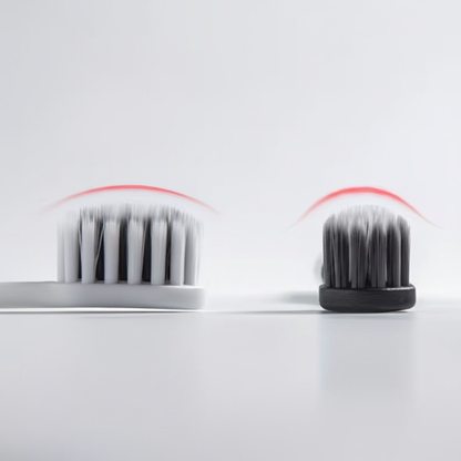 Hello Toothbrush Bristle Closeup White Background