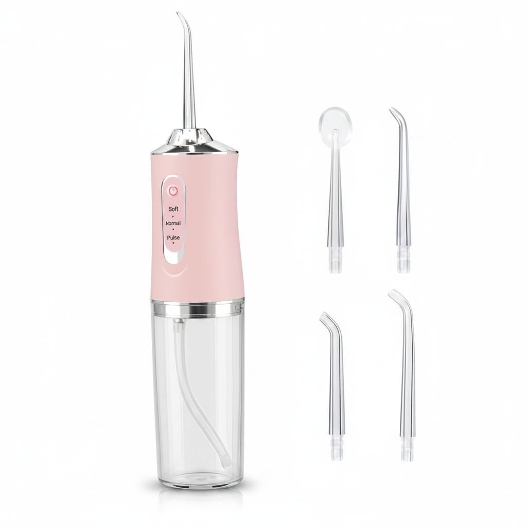 Pink Water Flosser Clean White